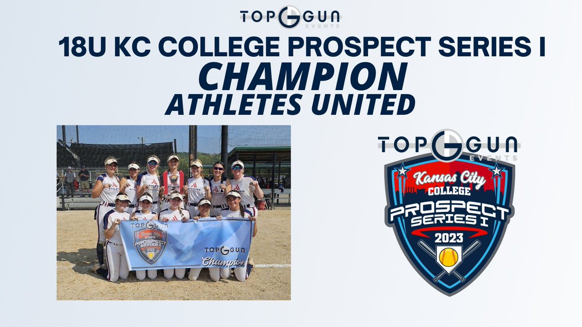 Congrats to <a href="/AUFastpitch18U/">Athletes United KC</a>, 18u Champion at the KC College Prospect Series I!

#TGECollegeProspectSeries