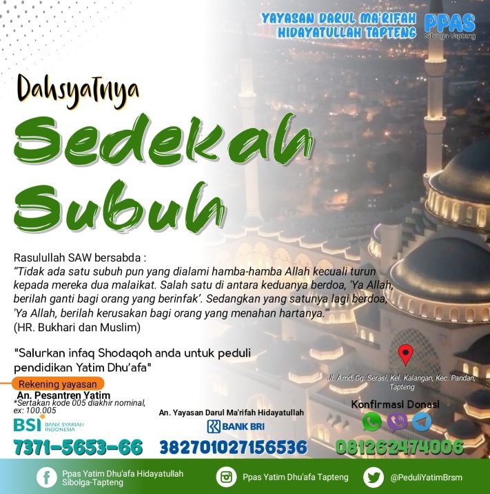 BhintaShizu_011's tweet photo. Mari sahabat tweet semuanya kita sadaqah subuh dulu 🙏🏻😊
@PeduliYatimBrsm
#InfaqSubuh https://t.co/73nQ9VBrJ7