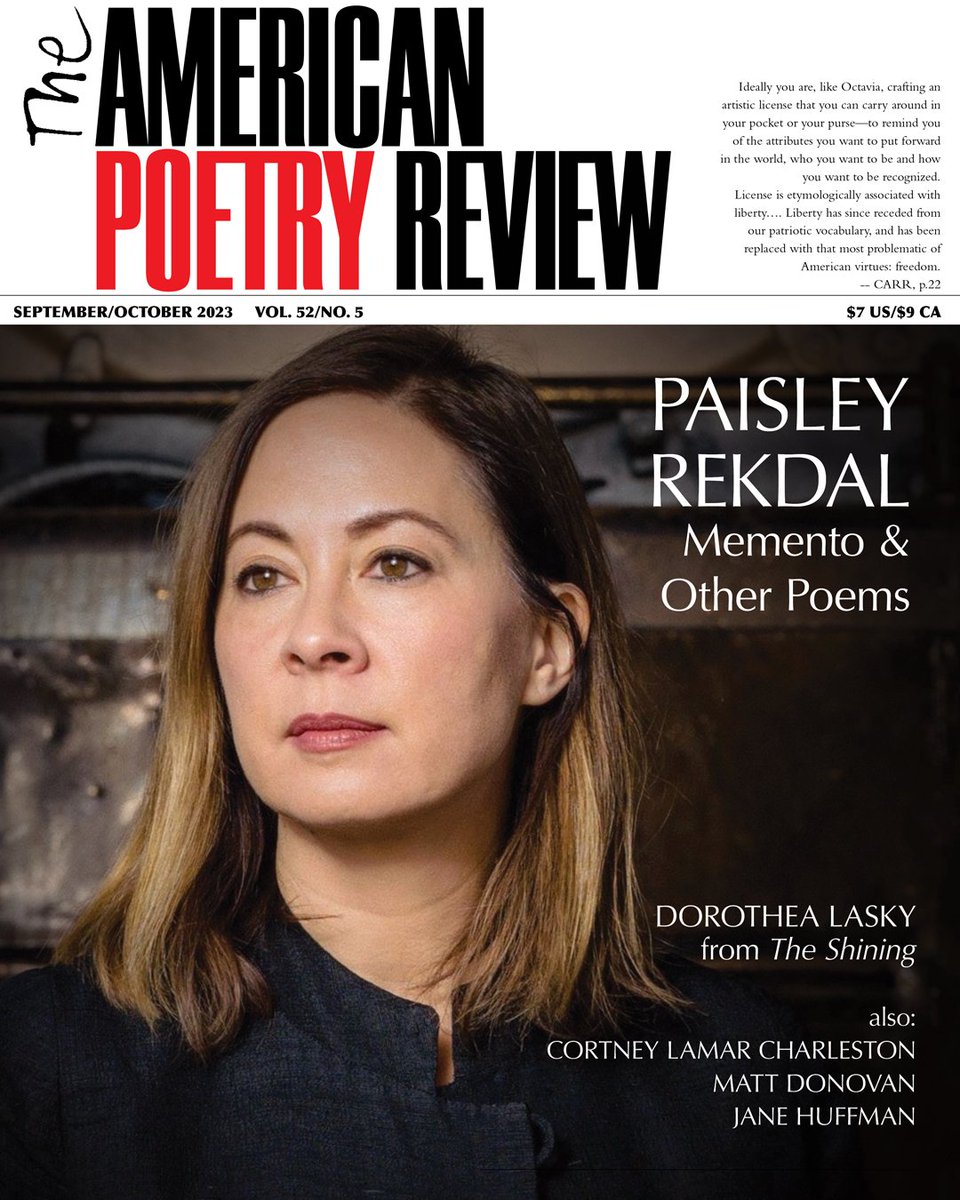 Our September/October issue features @PaisleyRekdal, @DorotheaLasky, APR/Honickman 1st Book Prize Winner @janechuffman, and so much more. Subscribe today for less than the price of one fancy coffee per month: loom.ly/jw33Kgk