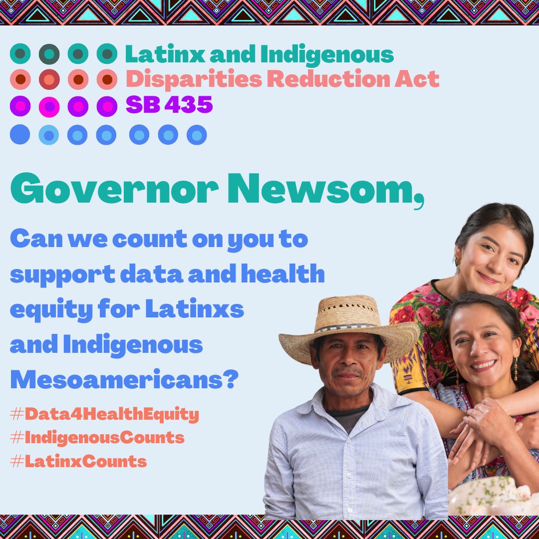 LCHC_CA's tweet photo. Over 60 community-based organizations AND #CALeg support #SB435! 👏🏾✊🏾
 
@cagovernor, can we count on you to support data & health equity for Latinxs and Indigenous Mesoamericans? 

#Data4HealthEquity
#LatinxCounts
#IndigenousCounts