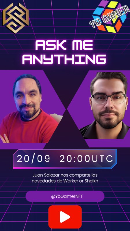 📆 ¡Mañana miércoles 20/9/23 Realizaré un emocionante AMA con el proyecto @wosplaytoearn , que estará presentando su innovador sistema de referidos con un increíble 15% 🔑 Según ellos, esta será la clave para impulsar el juego al siguiente nivel. 🎮20:00 UTC en mi canal de Twitch