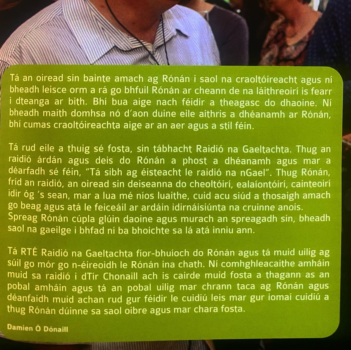 Damien Ó Dónaill tweet media