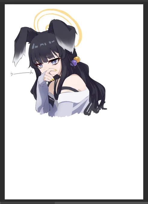 うーん…なラクガキ萌え袖いいよねー思って描き始めたのに何故か悩み始めちゃったね可愛くなる予定(当社比)だったのに 