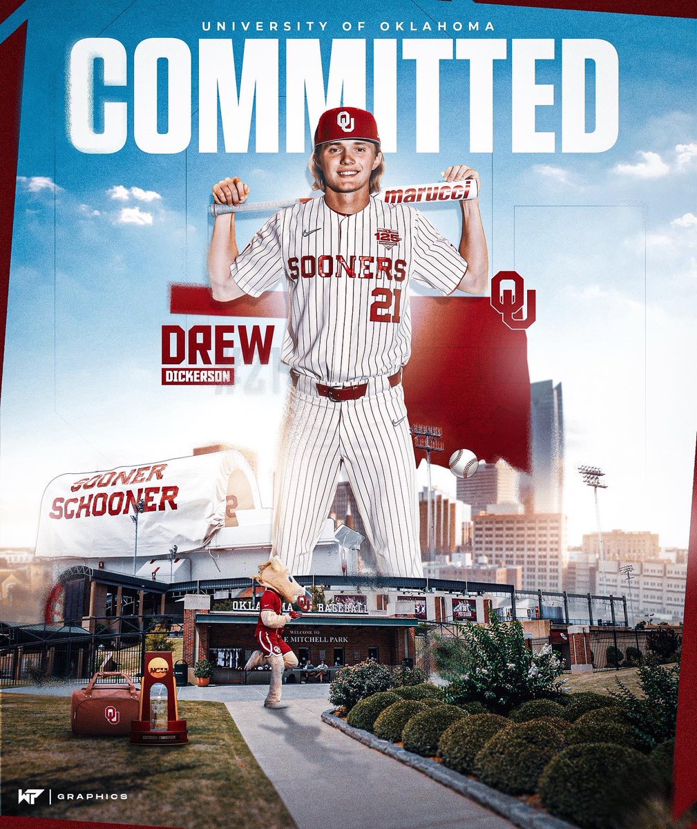 DrewMDickerson's tweet photo. Excited to announce my commitment to The University Of Oklahoma!! #BoomerSooner @CoachJohnsonOU @CoachToddButler https://t.co/LdLMeBqEmJ