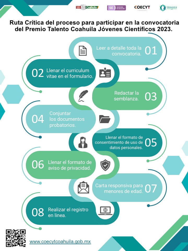 🚨 🚨 🚨 ATENCIÓN 🚨 🚨 🚨

¿Tienes entre 15 a 29 años? ¿Tienes algún proyecto o actividad de Investigación Científica, Desarrollo Tecnológico o Innovación Social? 🤔

El Consejo Estatal de Ciencia y Tecnología de Coahuila (COECyT) convoca a participar por el "Premio Talento
