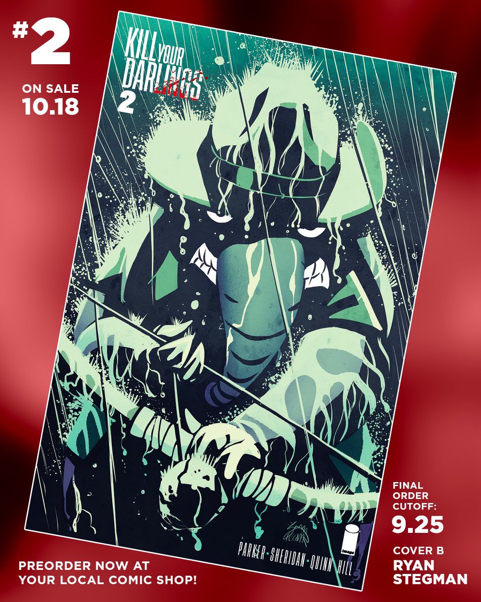 GrifSheridan's tweet photo. PRE-ORDER KILL YOUR DARLINGS #2 by 9/25!

KYD #1 sold out *fast*, so pre-order #2 ahead of time to be sure you have a copy when it drops OCTOBER 18th from @ImageComics.

If you have questions after issue #1 — and we know you do — ORDER THIS ASAP.

🌹✨👁️

https://t.co/dIpOH04LC1 https://t.co/MDoP6ShBsz