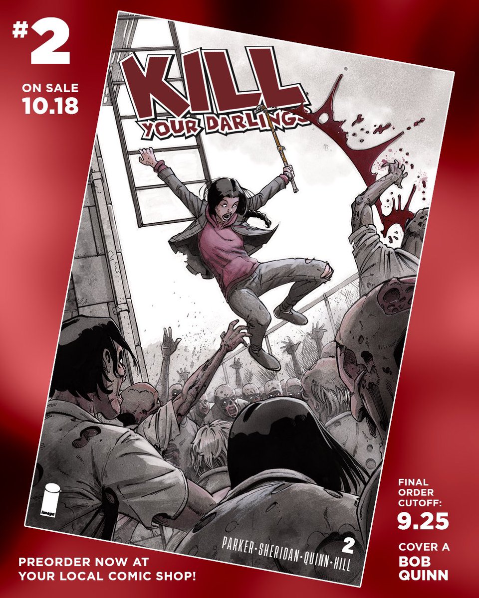 GrifSheridan's tweet photo. PRE-ORDER KILL YOUR DARLINGS #2 by 9/25!

KYD #1 sold out *fast*, so pre-order #2 ahead of time to be sure you have a copy when it drops OCTOBER 18th from @ImageComics.

If you have questions after issue #1 — and we know you do — ORDER THIS ASAP.

🌹✨👁️

https://t.co/dIpOH04LC1 https://t.co/MDoP6ShBsz