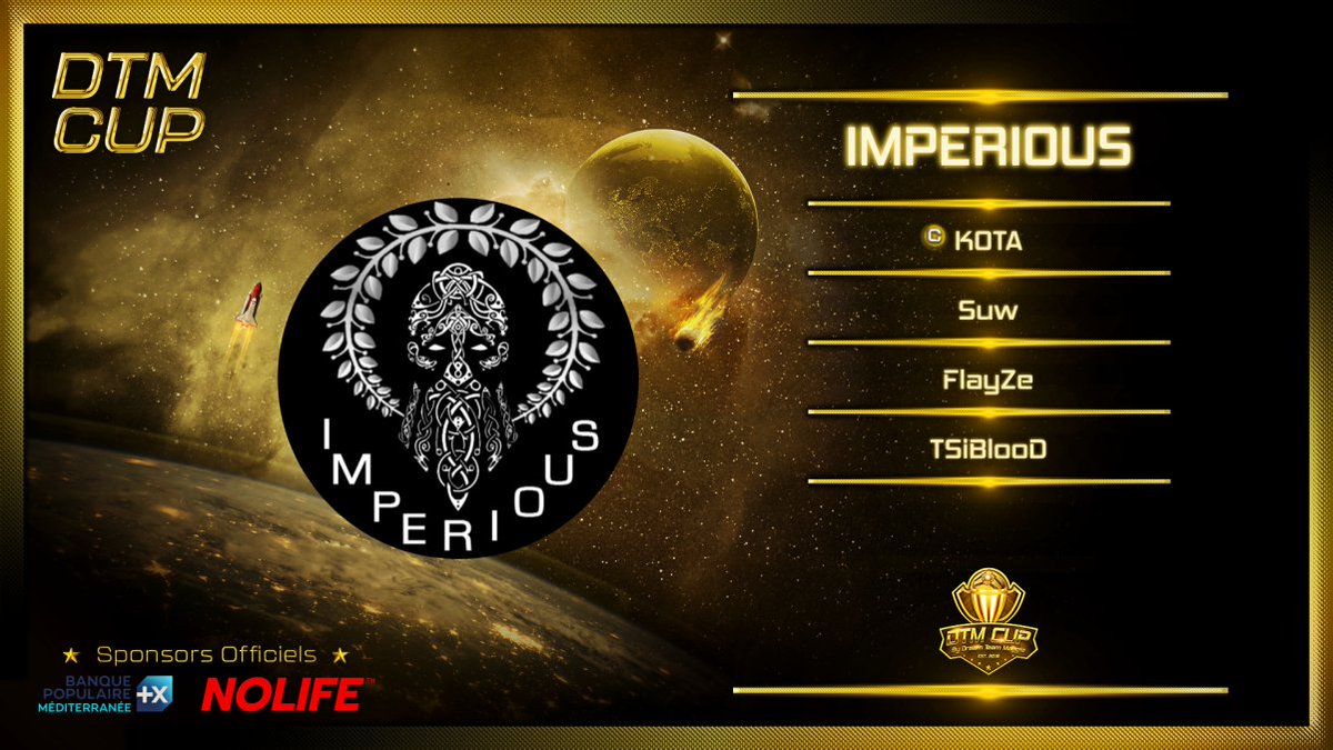 DreamTeamMaggle's tweet photo. [4/32] - Division 2

Bienvenue à l'équipe #IMPERIOUS qui intègre la #DTMCup2. Bonne chance à vous.⚔️

🏆 https://t.co/86LVtvgj1i https://t.co/SsjXpTG90K