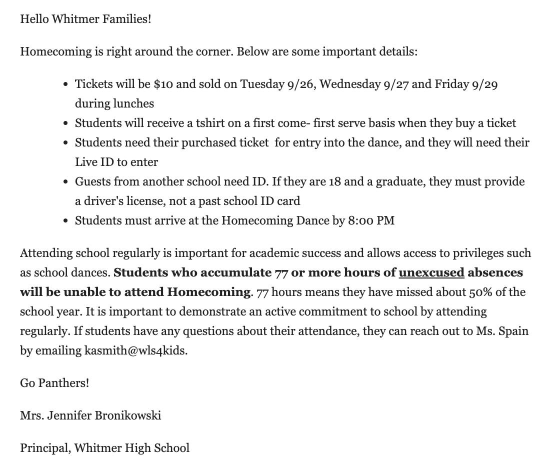Whitmer_HS's tweet photo. 🚨 Information regarding Homecoming 2023: https://t.co/R8IVq79SNh