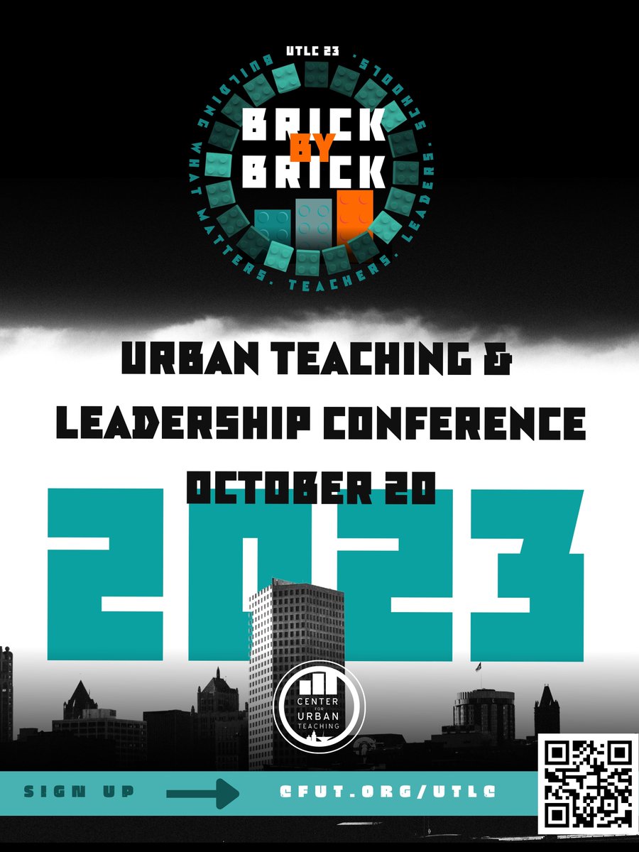 cfutmke's tweet image. Join us on October 20th for our Urban Teaching and Leadership Conference. Our theme for this year&apos;s conference is “Building What Matters: Brick By Brick.&quot;

Secure your spot today by registering here: cfut.org/utlc/

#UTLCConference #EducatorNetworking #MilwaukeeEducation