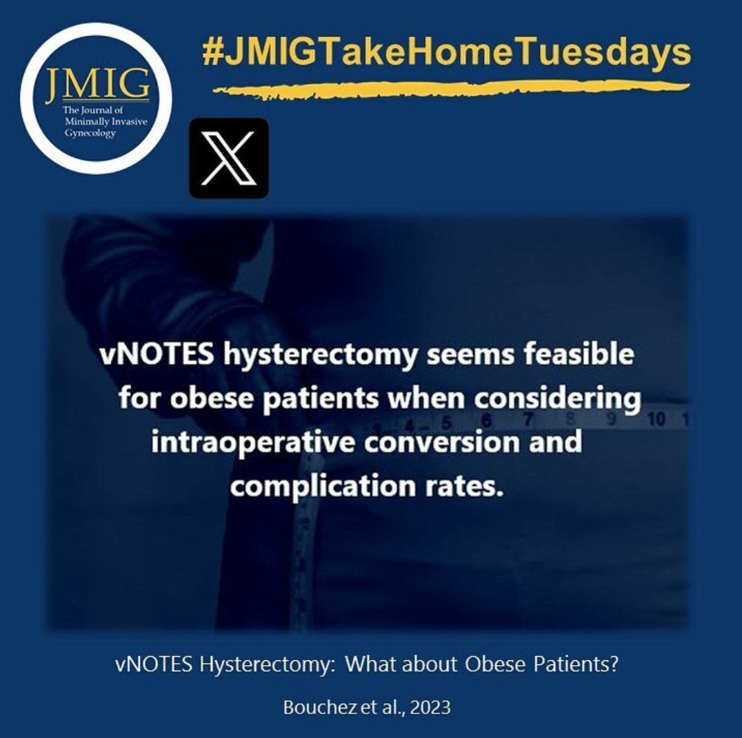 Get ready for September journal club discussing #vNOTES hysterectomy hosted by <a href="/madisonlabroo/">Madison Caja Labroo, MD</a> from @ohiostateobgyn! Join us here on Thursday 9/21 for an intriguing discussion on this recent article jmig.org/article/S1553-… 
#JMIGjc #JMIGTakeHomeTuesdays #gynfluencer #obgyntwitter