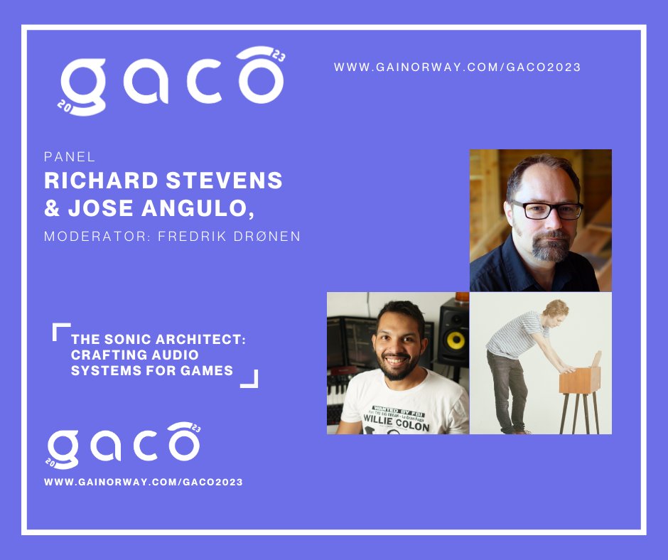 GAiNorway's tweet photo. Join us at GACO for some exciting panel discussions! Don't miss this chance to gain valuable perspectives on music, sound design, technology, and creativity 🎶💜
#GACO2023 #GameAudio #GameMusic #MusicBeyondBoundaries #LenaRaine https://t.co/16auy0DkhT