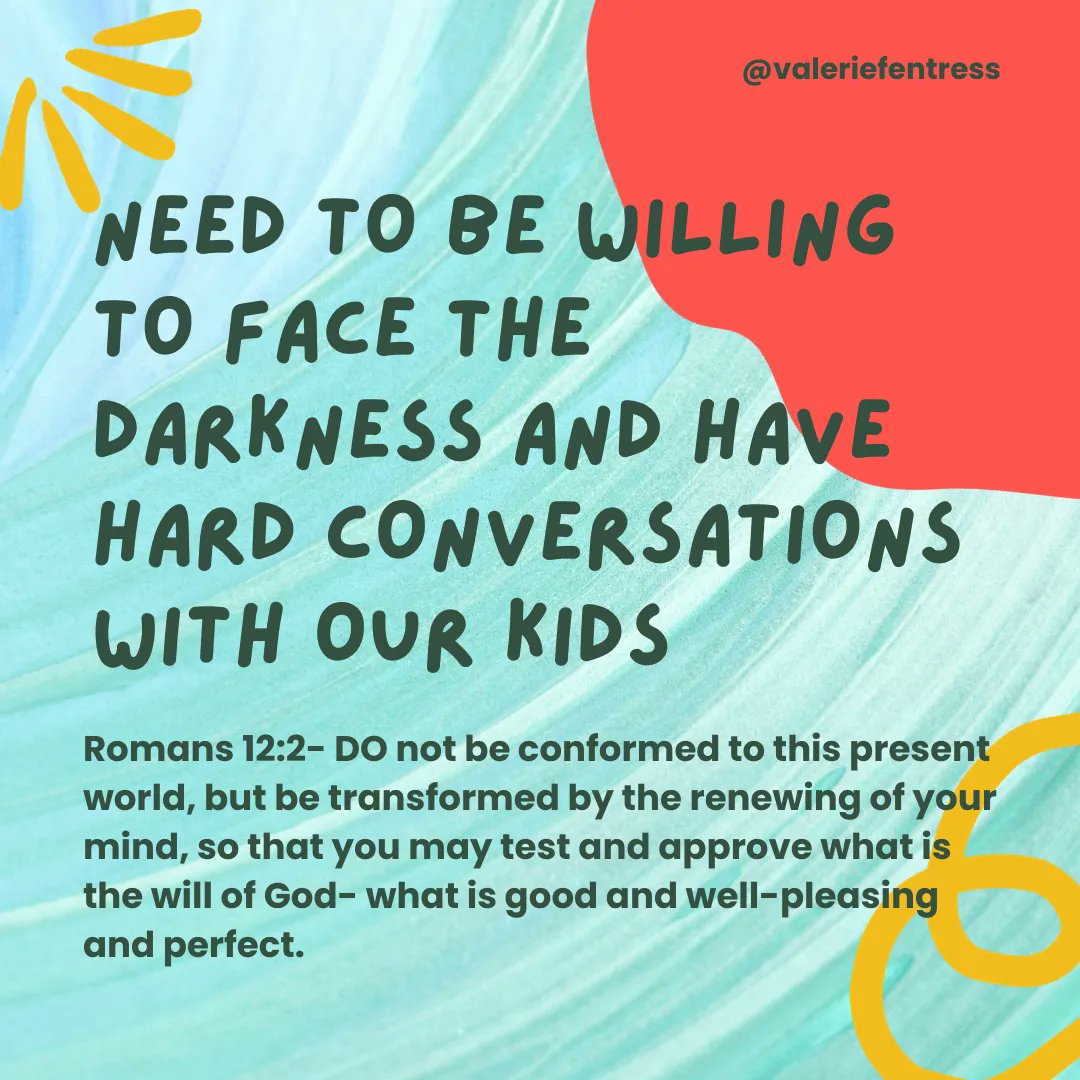 FentressValerie's tweet image. Surround ourselves with God's truth and engage in hard conversations with our kids about the world we live in.

Read more on this week's blog buff.ly/3nccfdY 
#christianparenting #christianmomblog #momblogger #christianmom #christianparents #christianmoms