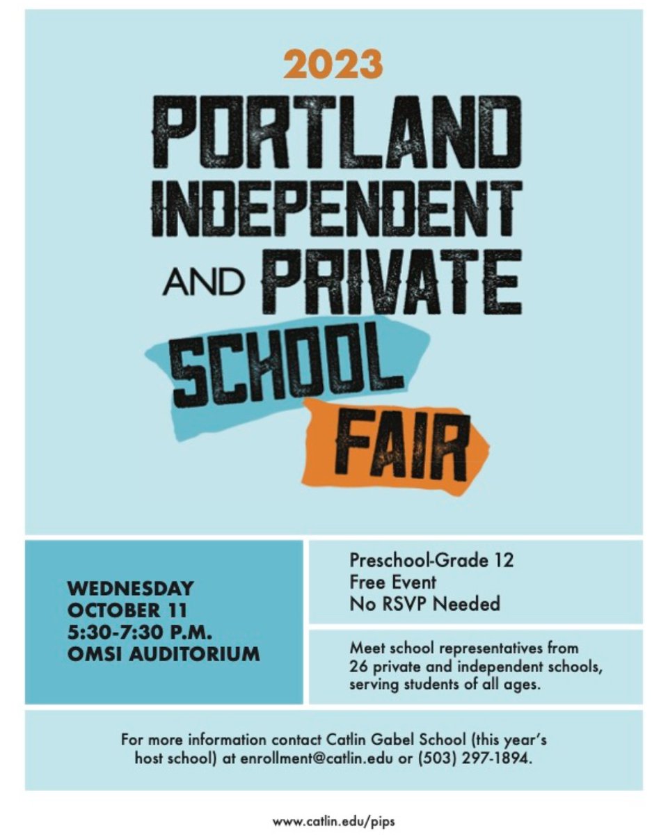 Interested in learning more about Northwest Academy? Come find us at the #PortlandIndependentandPrivateSchoolFair on Wednesday, October 11 at @OMSI! 

#OMSI #PIPS #portlandprivateschools #independentschools