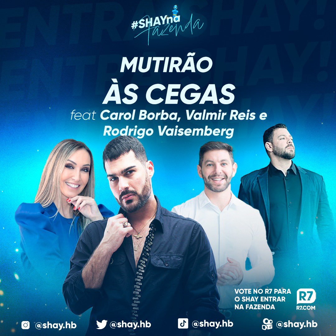 shayhaghbin's tweet photo. 🧞MUTIRÃO COLLAB🧞

⚠️ A CADA 10 VOTOS NO SHAY, COLOQUE UM EMOJI NOS COMENTÁRIOS 

🎯 META: 500 REPLIES

⏰ ENCERRAMENTO: 20h

🚨 O VOTO É PARA FICAR! ENTÃO VOTEM NO SHAY

⚠️ FOCO NO R7!

 🔗 LINK: https://t.co/KrOu2OOhDM

#FicaShay #AFazenda15 https://t.co/IqKTOh3O6D