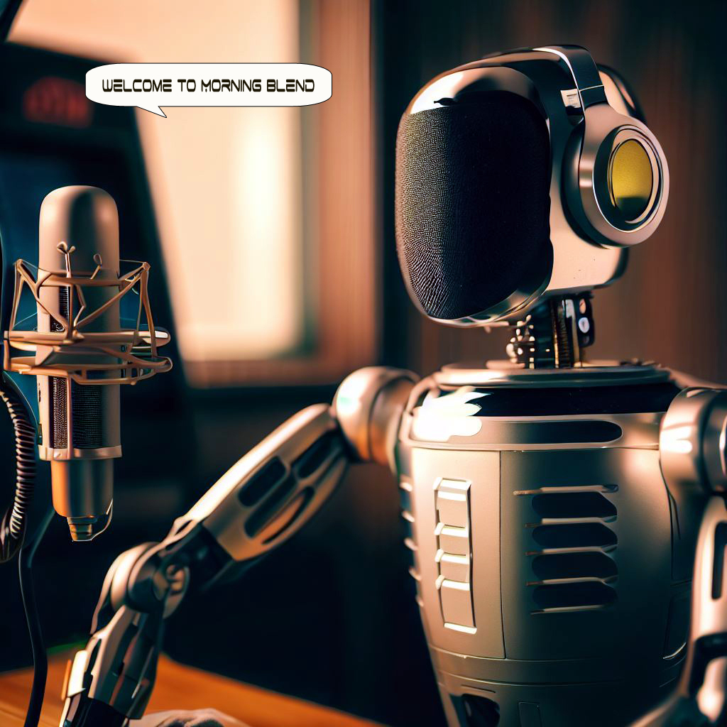 AI Man is coming. No job is safe. You will be replaced.
@MorningBlend969 

(c)A. Derek Catalano - AI Image Generator #NativeStewImages #Nassau #Bahamas #TheBahamas #bahamas #AI #artificial_intelligence #art #AI_art #talk #show #host #bot #robot #AI_Man #MorningBlend