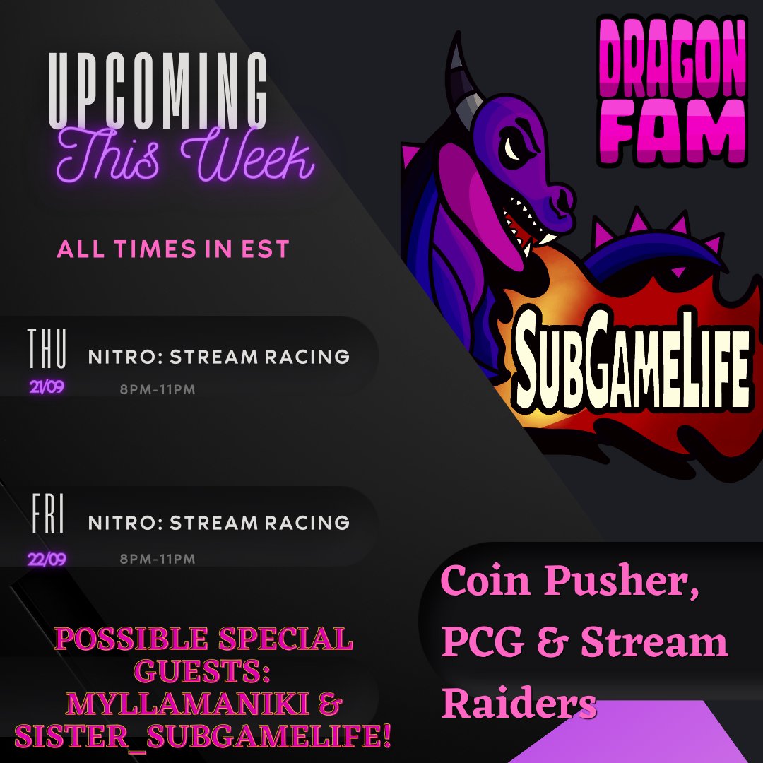 SubGameLife's tweet image. Hey everyone!! I'm back on Twitch!! Make sure you guys stop by, say hi and play some @StreamCaptainTV games like @NitroRacingGG and @StreamRaiders !! twitch.tv/SubGameLife #twitchstreamer #twitchaffiliate #communitygames #LoveLife