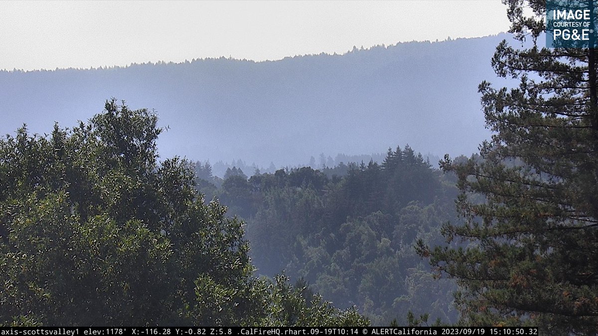 CALFIRECZU's tweet photo. Our Felton emergency command center has gotten calls from San Mateo &amp; Santa Cruz Counties-People concerned about haze &amp; smell of smoke. Winds from the north are pushing smoke from wildfires in #NorCal &amp; Oregon into our region. We don't have 🔥 in our unit. #CaWx @ALERTCalifornia https://t.co/ofpa6gzoPz