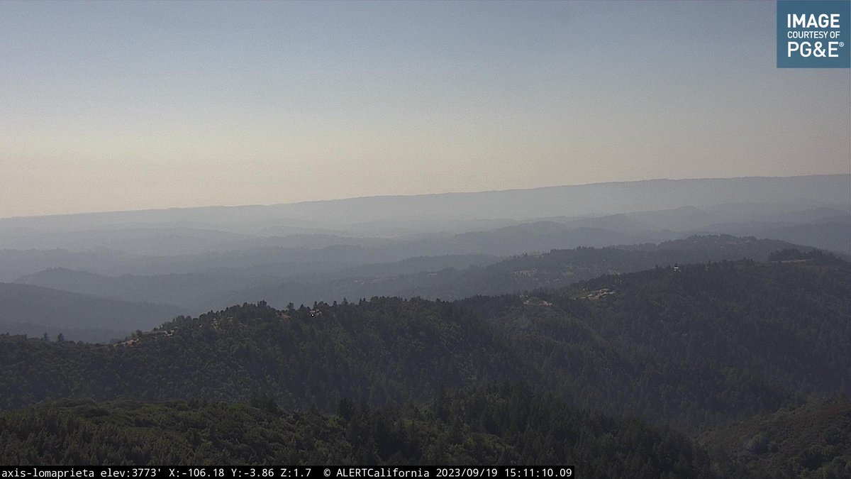 CALFIRECZU's tweet photo. Our Felton emergency command center has gotten calls from San Mateo &amp; Santa Cruz Counties-People concerned about haze &amp; smell of smoke. Winds from the north are pushing smoke from wildfires in #NorCal &amp; Oregon into our region. We don't have 🔥 in our unit. #CaWx @ALERTCalifornia https://t.co/ofpa6gzoPz