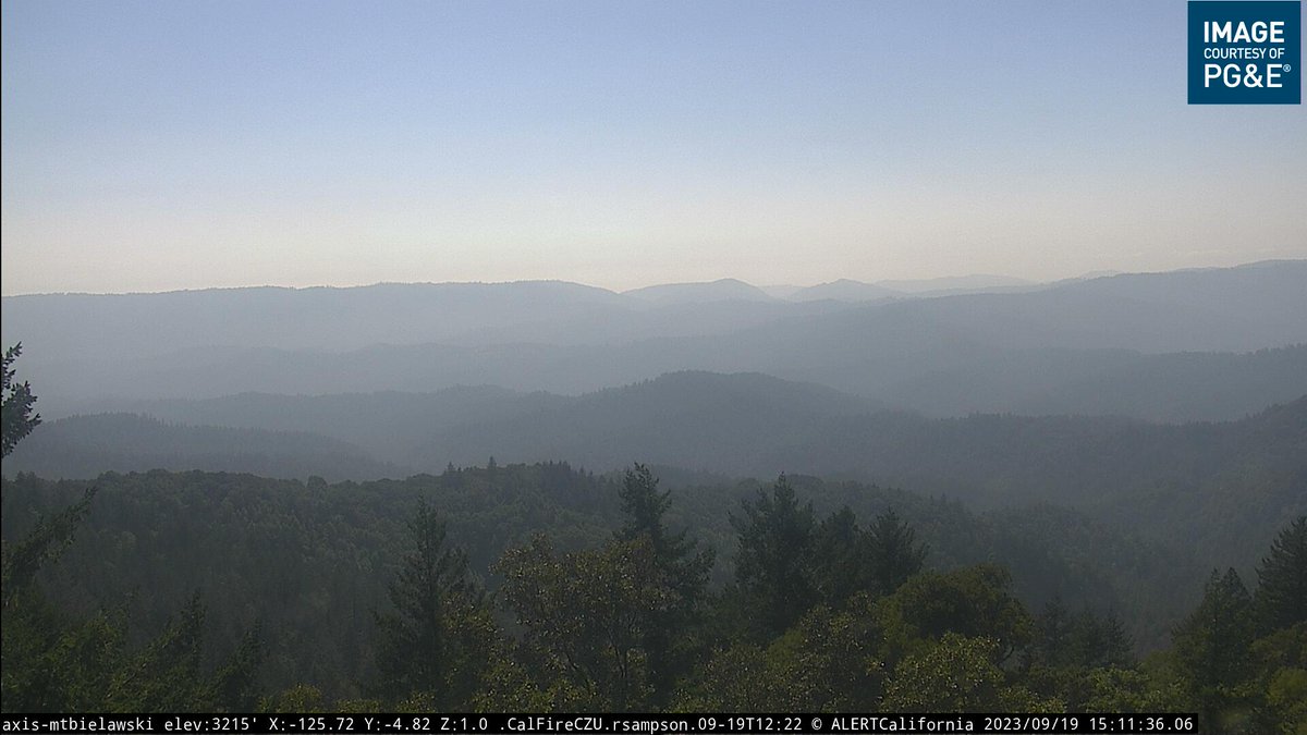 CALFIRECZU's tweet photo. Our Felton emergency command center has gotten calls from San Mateo &amp; Santa Cruz Counties-People concerned about haze &amp; smell of smoke. Winds from the north are pushing smoke from wildfires in #NorCal &amp; Oregon into our region. We don't have 🔥 in our unit. #CaWx @ALERTCalifornia https://t.co/ofpa6gzoPz