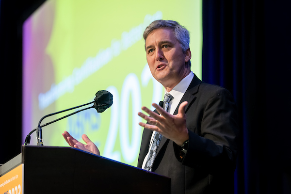 ABMSCert's tweet image. &quot;We need to better define the area between what counts as professional beliefs grounded in core values of our profession and personal political beliefs,&quot; said Matthew Wynia, MD, MPH, FACP University of @CUBoulder at today&apos;s Opening Plenary of #ABMS2023. @ABIMcert