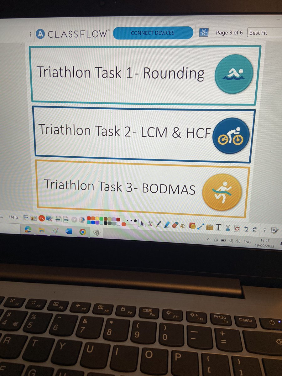 LenzieMaths's tweet photo. One of our S1 Maths Week Scotland tasks in Lenzie Academy… a triathlon themed revision task to encourage some active competition! 💪🏻#MathsWeekScot @mathsweekscot https://t.co/NzGhfM0GI6