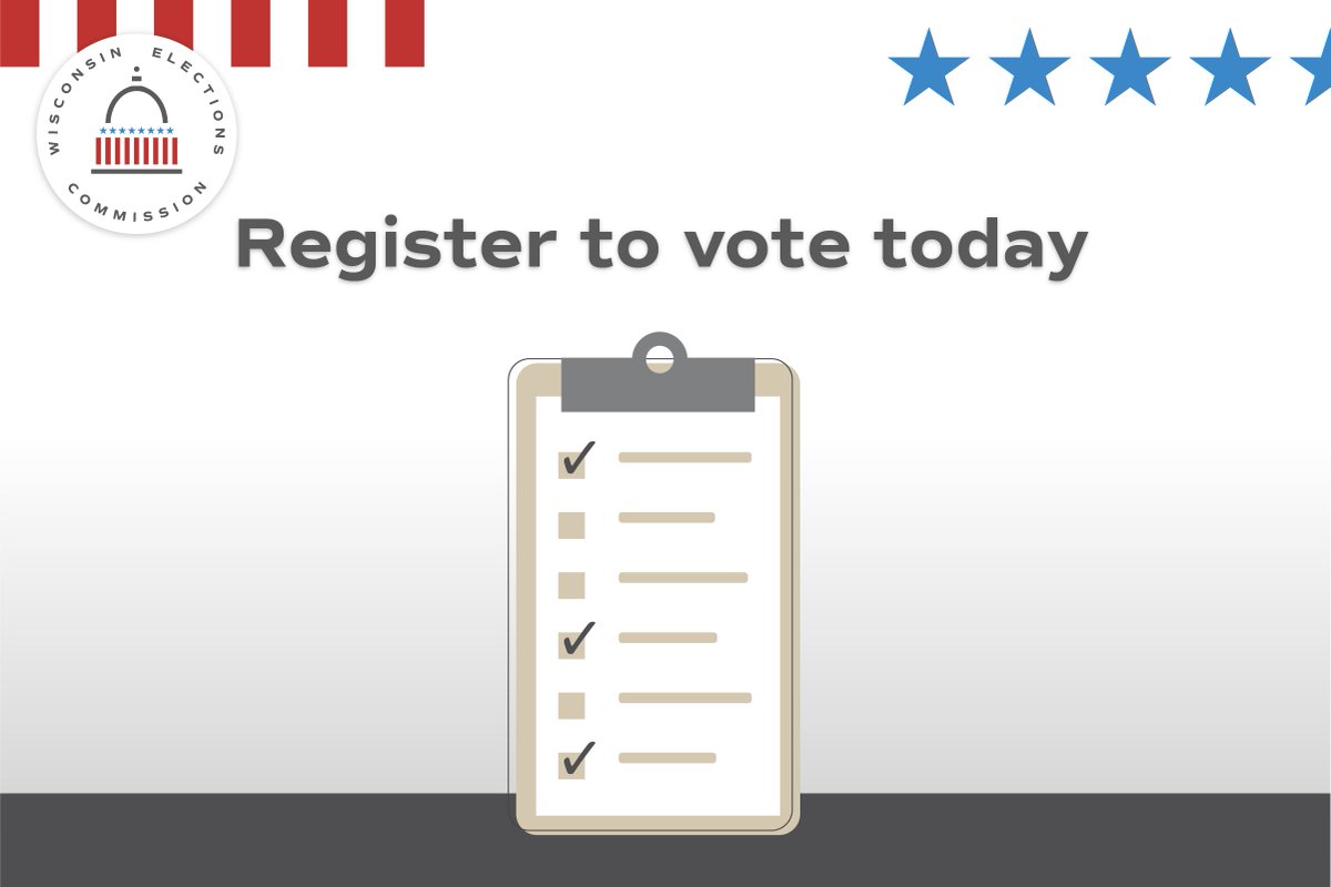 It's #NationalVoterRegistrationDay! Get #VoteReady by visiting MyVote.wi.gov, where you can check your registration status and register to vote online. If you recently moved, changed your name, or haven’t registered to vote before, it's a great day to get registered!