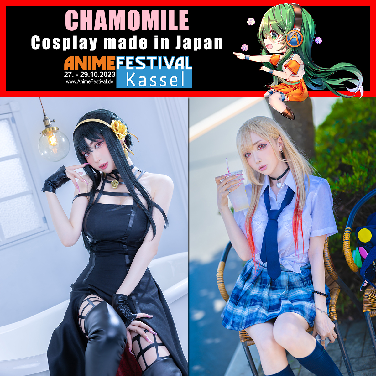 AnimeKassel's tweet photo. 🌸 Cosplay-Kultur aus Japan trifft auf #Kassel! 🌸 

Erlebt die Faszination des japanischen Cosplays mit @chamomile_chami auf dem Anime Festival Kassel vom 27. bis 29. Oktober! 🎌

📌 Infos: https://t.co/NTtaph7Wye
🎟️ Tickets: https://t.co/rZmiHi5VWb https://t.co/jkoICCGErN
