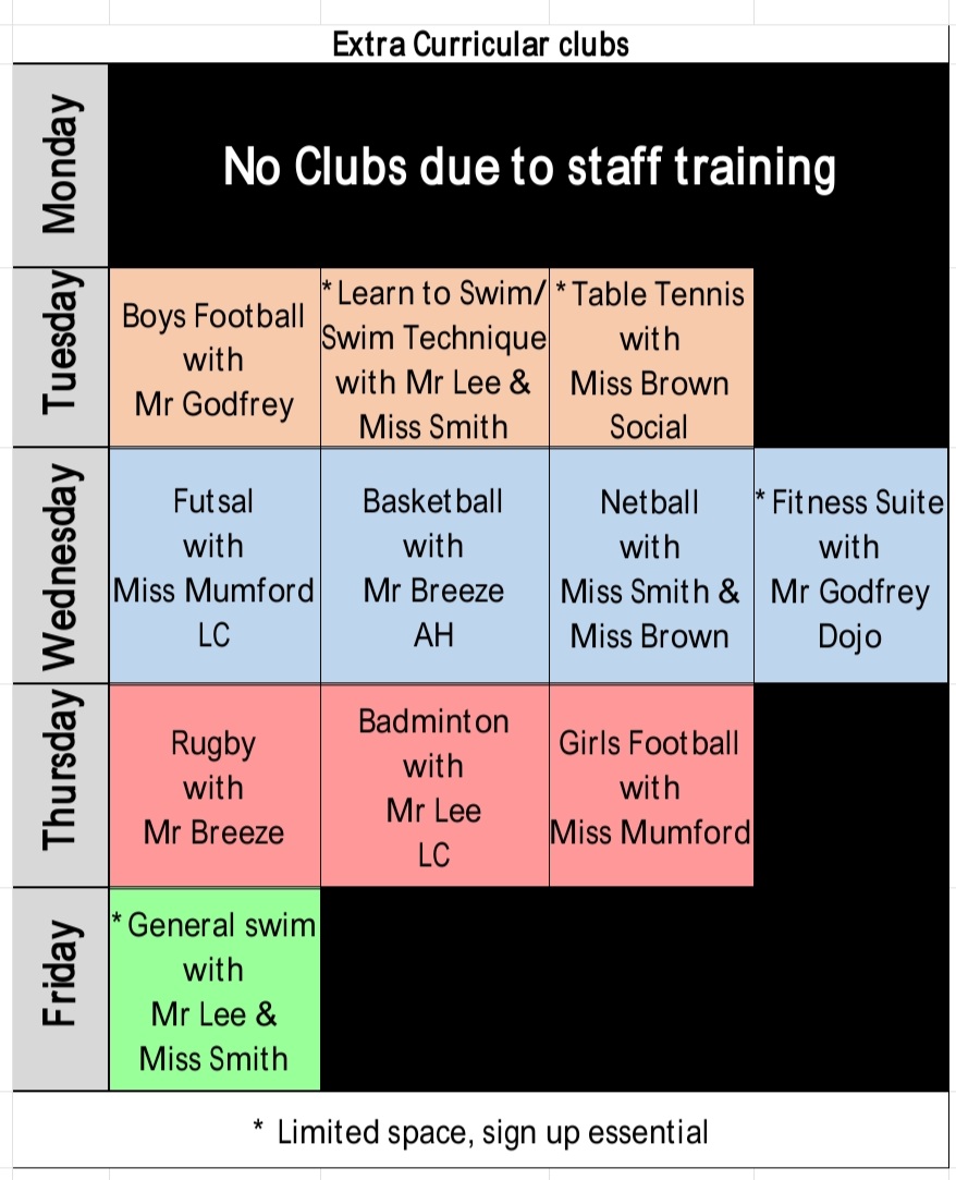 It was fantastic to see over 70 boys at football club tonight! Check out all of our clubs on offer below! ⚽️⚽️