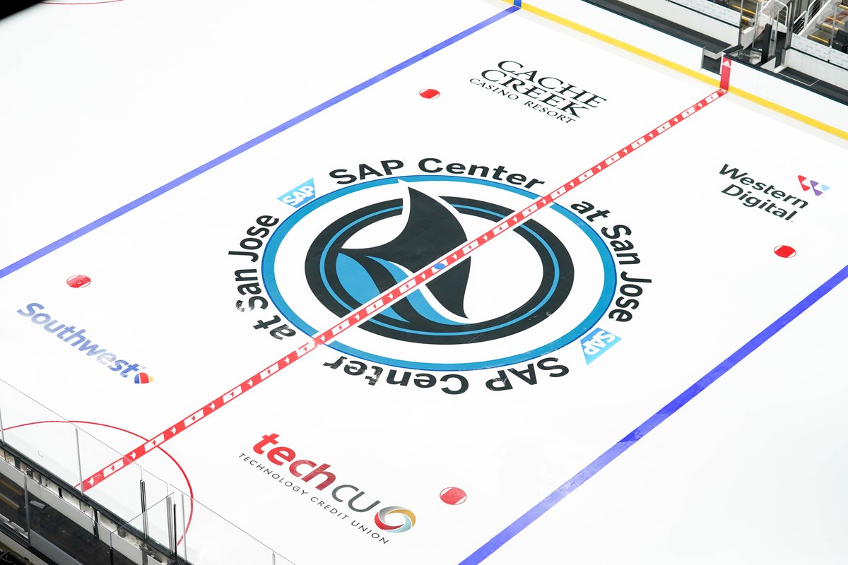 SanJoseSharks's tweet photo. New home ice is lookin' nice 🦈✨ https://t.co/SDYt2Yiflu