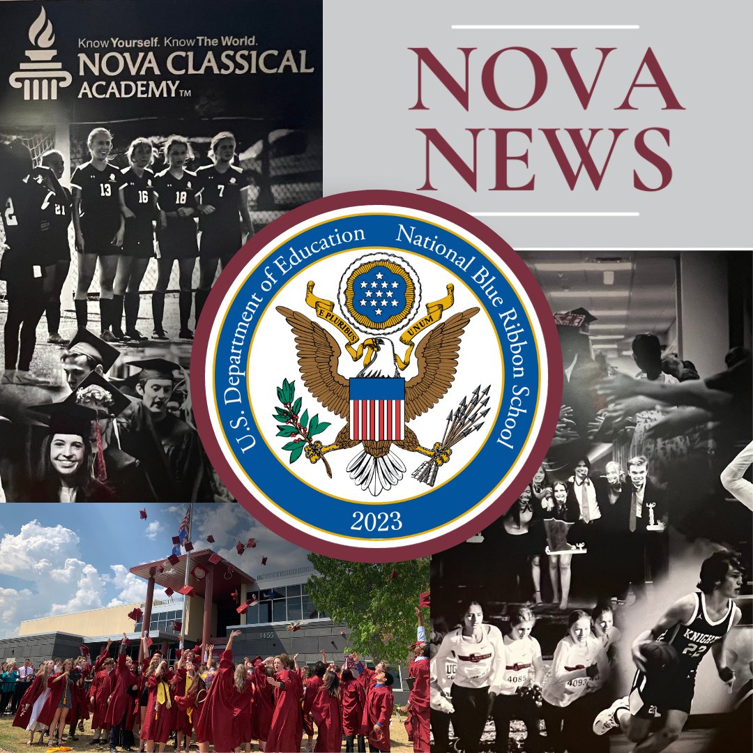 NovaClassical's tweet photo. Nova Classical Upper School Honored as a 2023 National Blue Ribbon School for Closing Achievement Gaps 

See the Press Release here: https://t.co/iJKxQeHKTu

#novaclassical #goknights #nbrs2023 https://t.co/b3Smd6hHTC
