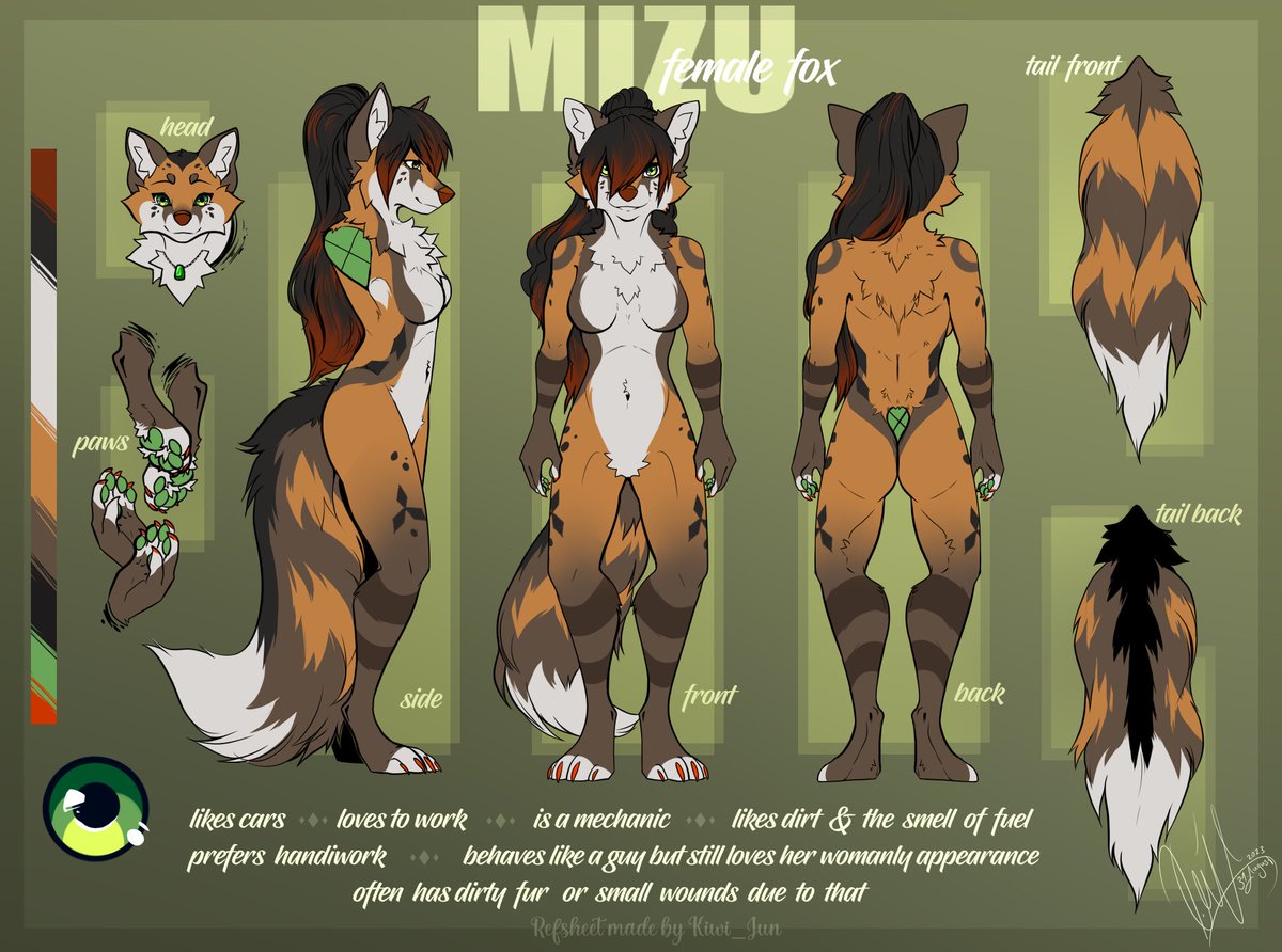 Look at that. A #refsheet ...

#furry #furryfox #femalefurry #furrygirl #furryrefsheet #refsheetartist #commissionart #adoptable #furryadopt