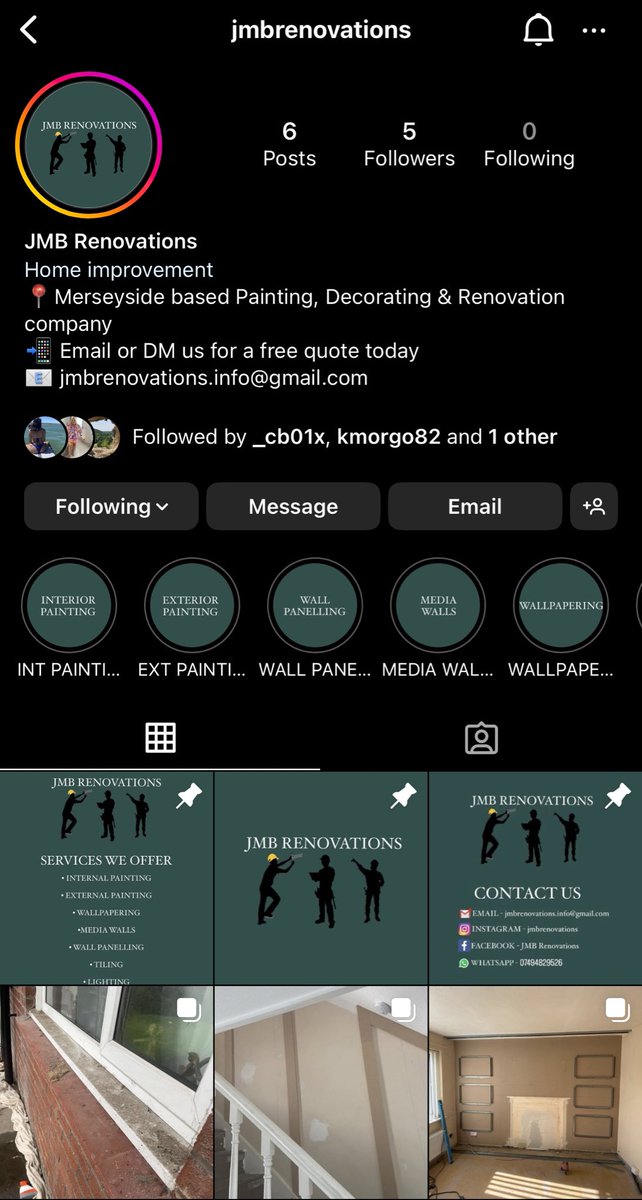 JackB_00's tweet photo. Recently started me own page there for painting, decorating media walls and much more. Would go a long way and would really appreciate it if everyone could give it a follow and retweet this please. https://t.co/eBwEMGWTE2