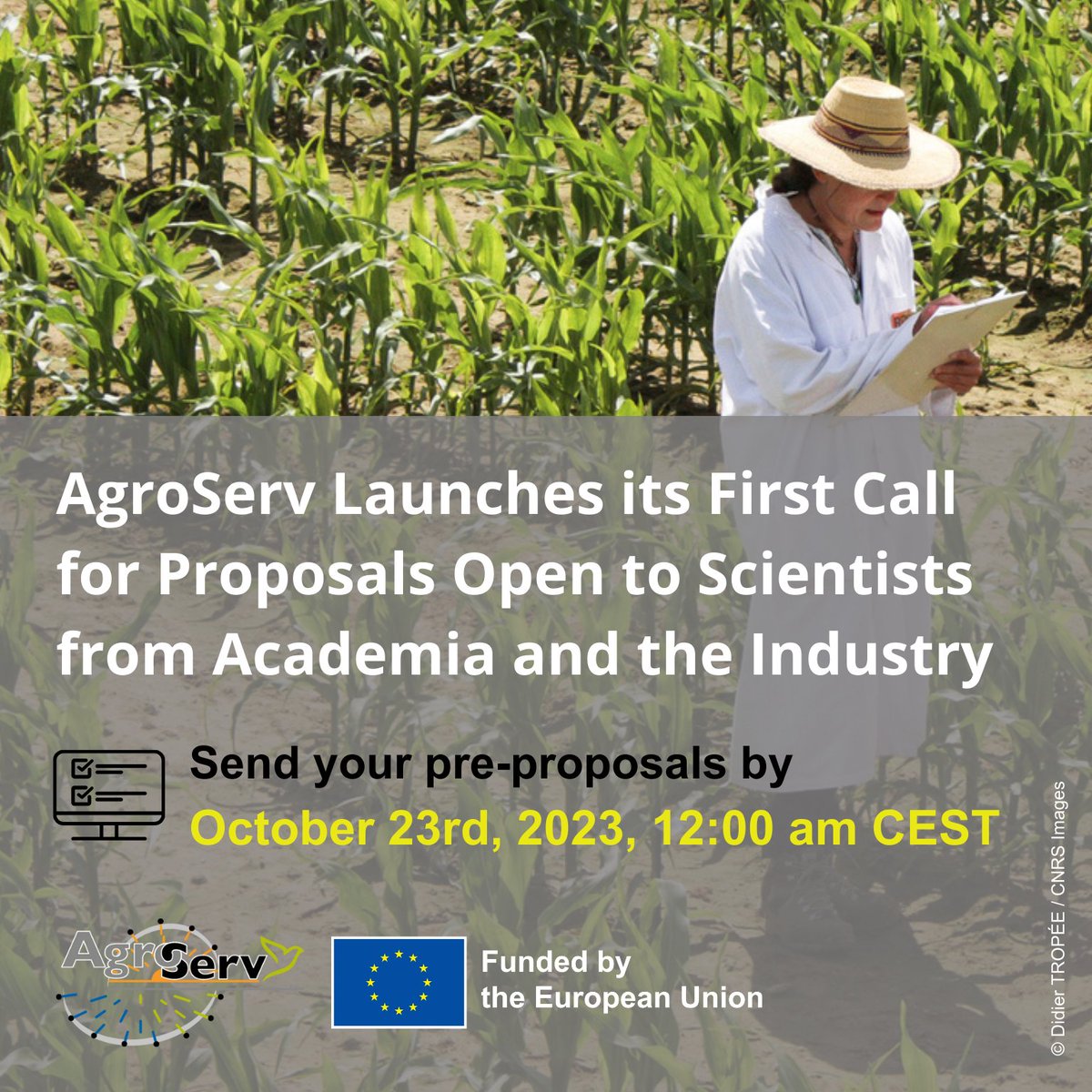 AgroServEU's tweet photo. 📢The #HorizonEurope project #AgroServ is pleased to announce the official launch of its first #CallForProposals open to #scientists to access its research services.
🟢Learn more about the application procedure https://t.co/bmb1659w9B
#Agroecology #SustainableAgriculture https://t.co/OKRZVKPkKB