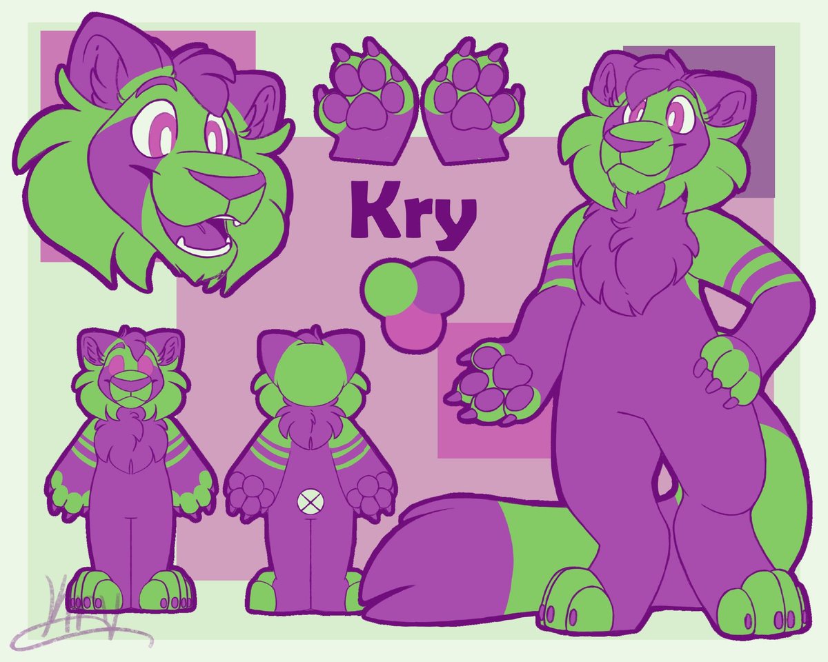 KryTheFloof's tweet photo. Howdy! The name's Kry! I'm an artist focused on digital art and costume creation! You may have also seen me run around conventions as a big green and purple cat! https://t.co/tczPabYpyc