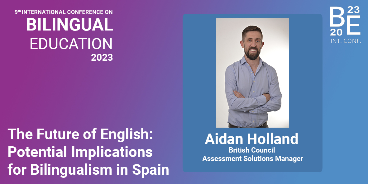 📲 Explora el futuro del inglés y su impacto en la educación bilingüe en el @confeEbei con Aidan Holland (<a href="/esBritish/">British Council</a>) .
🌍 Inscríbete  en el congreso o envía tu propuesta hasta el 1 de octubre.
Web: grupo-ebei.com/confbe/2023/