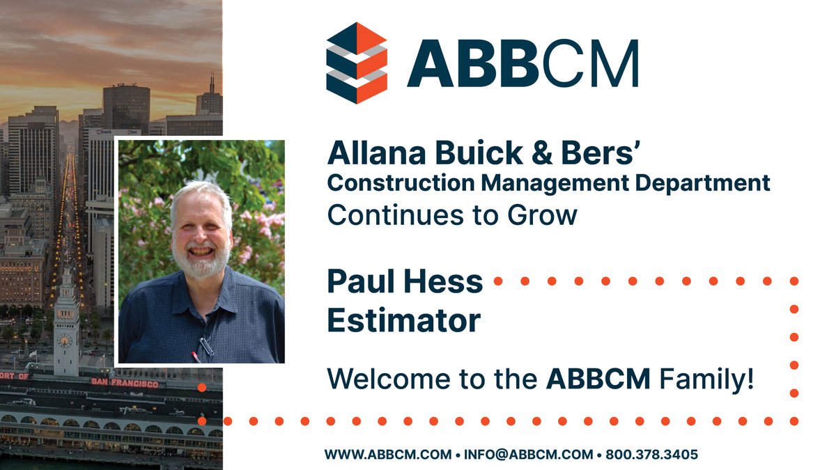 Meet Paul Hess, our new Estimator in the ABBCM division. With his exceptional expertise, he plays a pivotal role in driving our success. #NewHire