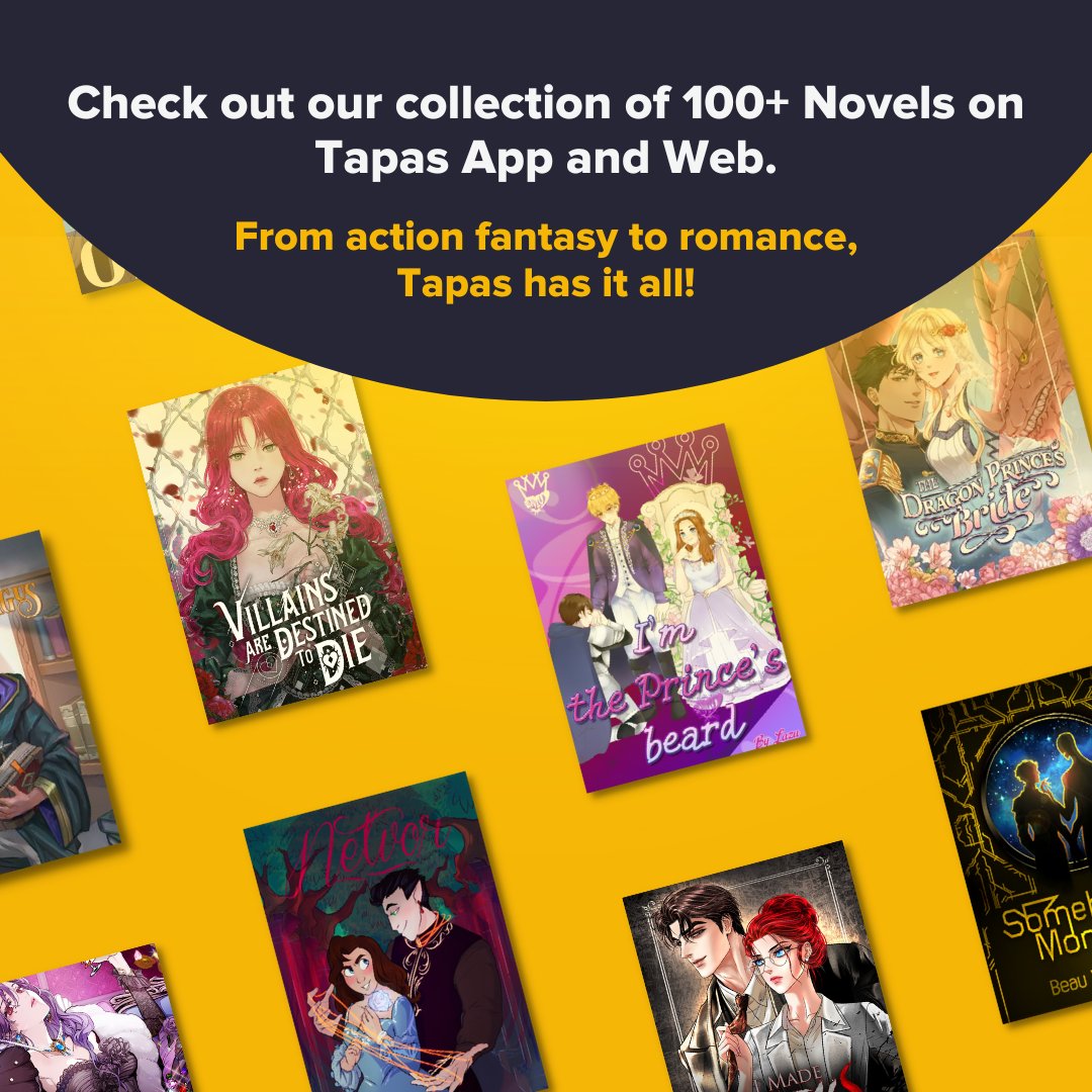 Yearning for a sweet romance? 🌹 Or craving an epic adventure? ⚔️
Tapas has got your back 🤝 Check out our library of 100+ novels on Tapas app and web!
▶️▶️▶️ bit.ly/3ZnbGjA

#novelsontapas #tapasnovels #actionfantasynovels #romancenovels #fantasynovels #novels