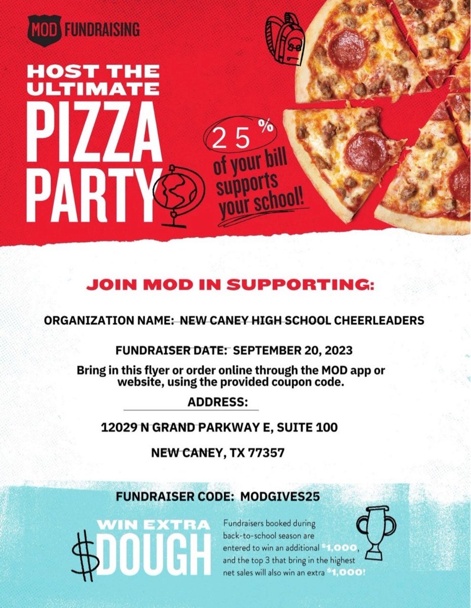 TOMORROW!!!! Make sure you come out and support NCHS Cheer 🍕💙