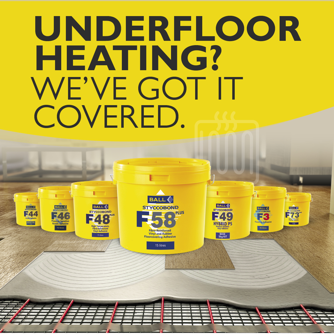 'ALL' our flooring adhesives are suitable for use with underfloor heating systems, including our latest member of the range, Styccobond F58 Plus.

#flooring #underfloorheating #flooringadhesives #lvt #vinylflooring #commercialflooring #teamfball #trusttheyellowbucket