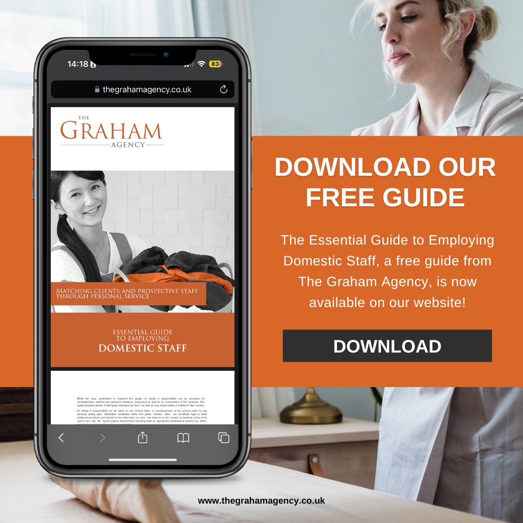 GrahamAgencyUK's tweet photo. Exciting News! Check out 'The Essential Guide to Employing Domestic Staff,' a FREE guide courtesy of The Graham Agency 📚

https://t.co/x1YQvVtKHQ

#DomesticStaff #HouseholdStaff #Butler #Chauffeurs #DomesticCouple #Housekeeper #Housemen #Maid #Nanny https://t.co/Z4Yr7snRPn