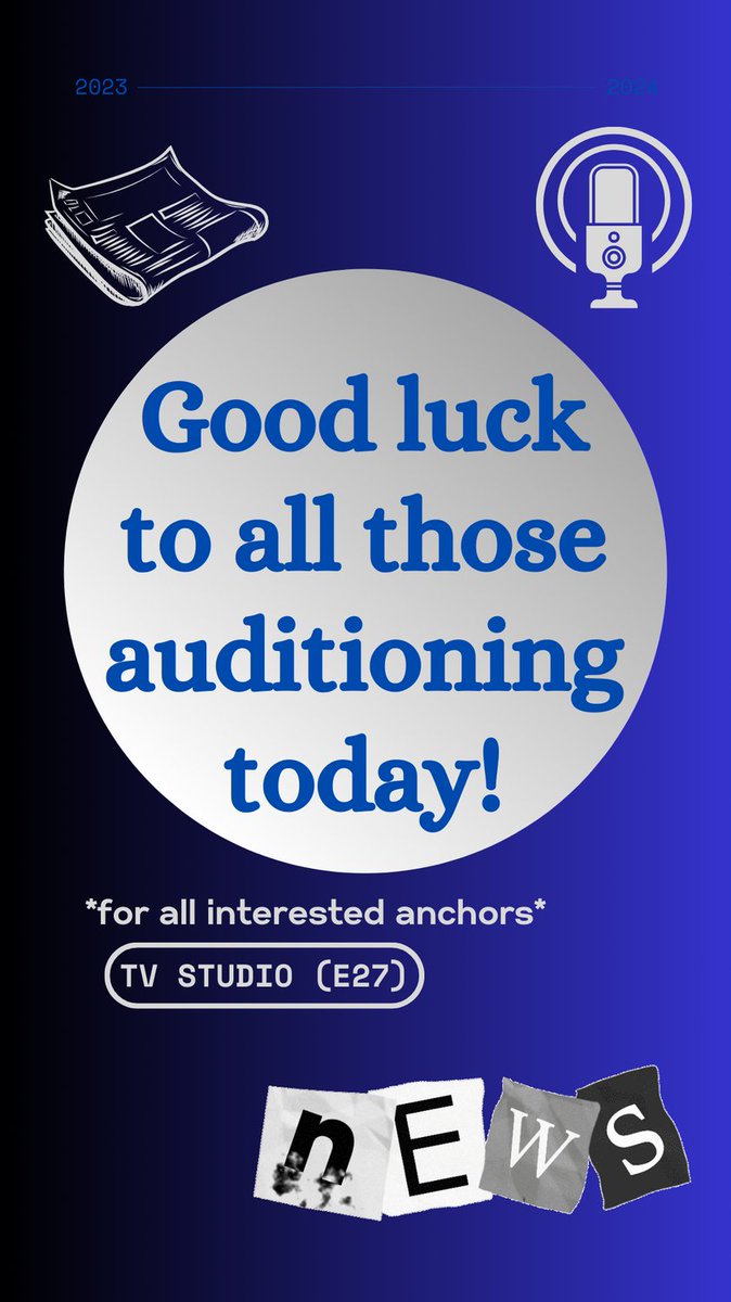 Good luck to all interested anchors!