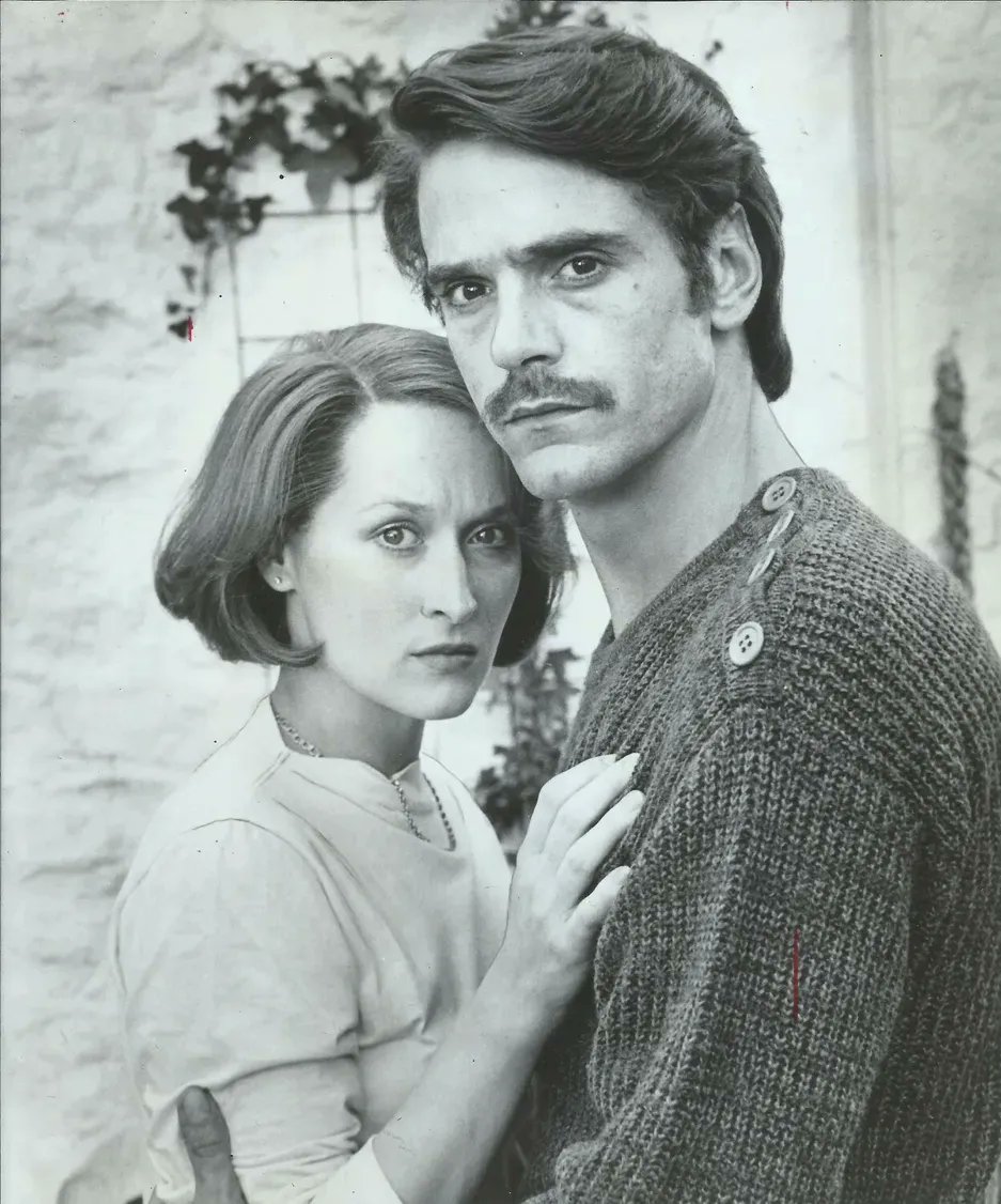 Retro_Co's tweet photo. A very happy 75th birthday to Jeremy Irons. Publicity photograph for The French Lieutenant's Woman, 1981. https://t.co/2Gw8C4AXJs