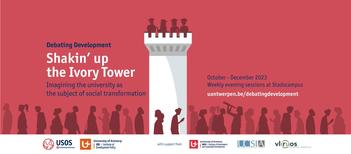 ⏰ New Debating Development series upcoming 

🏛️👩‍🔬🧑‍🔬Shakin’ up the Ivory Tower: Imagining the university as the subject of social transformation.

🔍 Check out our eight international panels uantwerpen.be/en/centres/uso…

<a href="/IOBUA/">IOB - Institute of Development Policy</a> <a href="/UCSIA_Antwerp/">UCSIA.org</a> <a href="/UAntwerpen/">UAntwerpen</a> <a href="/VLIRUOS/">VLIRUOS</a> <a href="/EADI/">EADI</a>  

#debdev