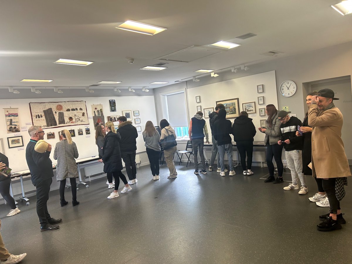 SVQ team attended the How We See Our Selfs exhibition done by Trindlemoss Day Services where our colleague David was taking the NC health and social care college class through the presentation and showing off the art display well done to all involved a great exhibition <a href="/NAHSCP/">North Ayrshire HSCP</a>
