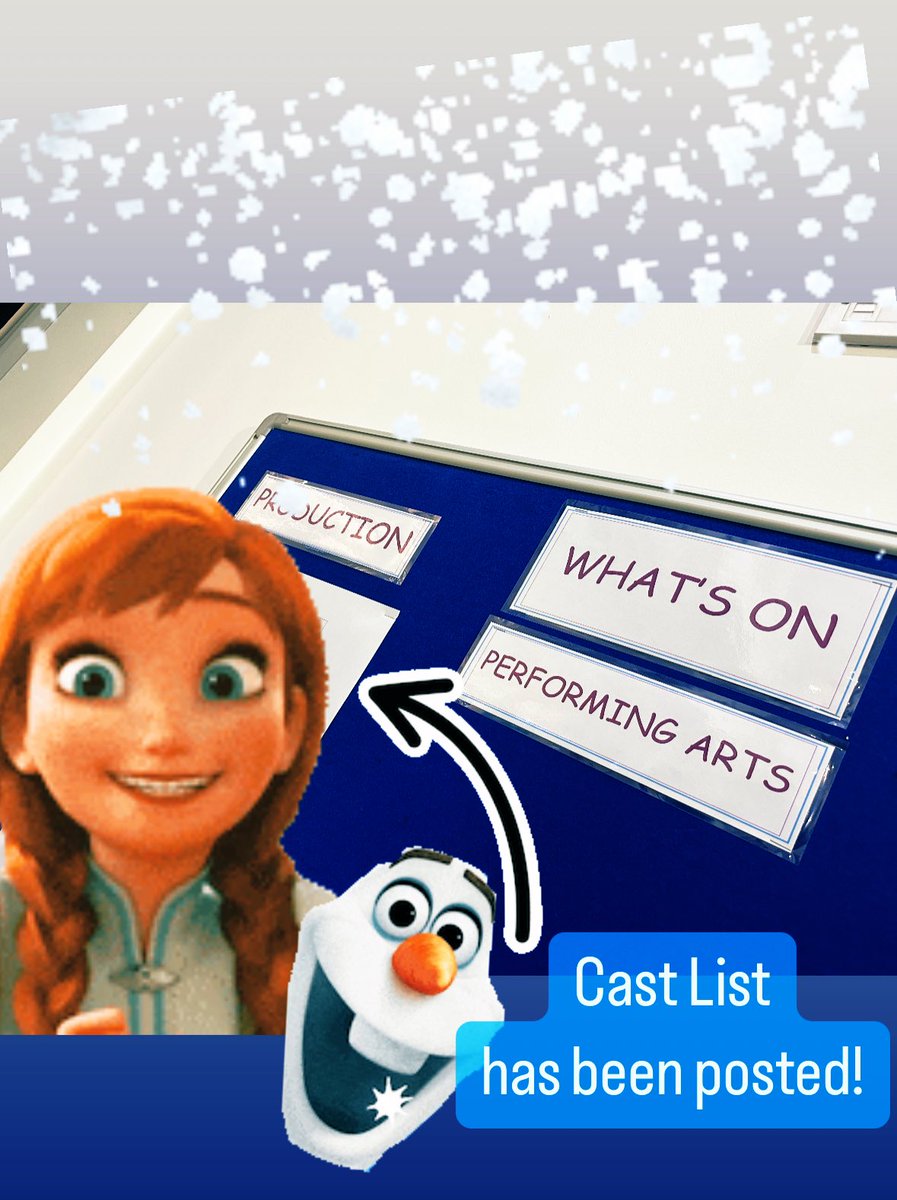 mhccmusic's tweet photo. We were bowled over by the talents of our amazing @MarsdenHeights students at our #FrozenJr auditions this week! The cast list has been posted! First cast meeting and script read is THURSDAY 21ST SEPTEMBER in 106 after school. #hardworktrustfairness #educationwithcharacter https://t.co/fCFR1YCyiD