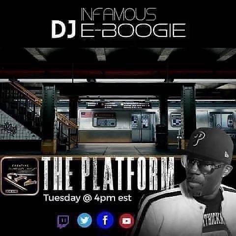 CharJ50's tweet photo. The Platform today at 4pm est with DJ E Boogie…new music, HipHop and R&B and also independent artist. Join us in the Creative Stream Live App (StreamLive section) and let’s enjoy the vibe!! #creativestreamlive #newmusic #djeboogie #ctvallstars #theplatform #hiphop https://t.co/YP1GGGTi95