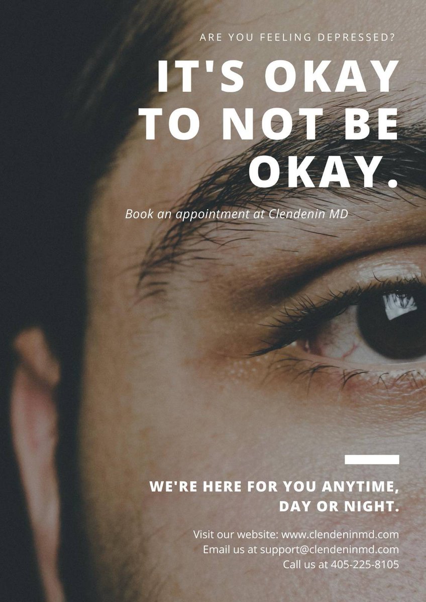 Telephone receiver:  405-225-8105
Email: support@clendeninmd.com
Website: clendeninmd.setmore.com

#MedicalCannabis #MedicalMarijuana #OklahomaCity #California #PuertoRico #Treament #mentalhealth