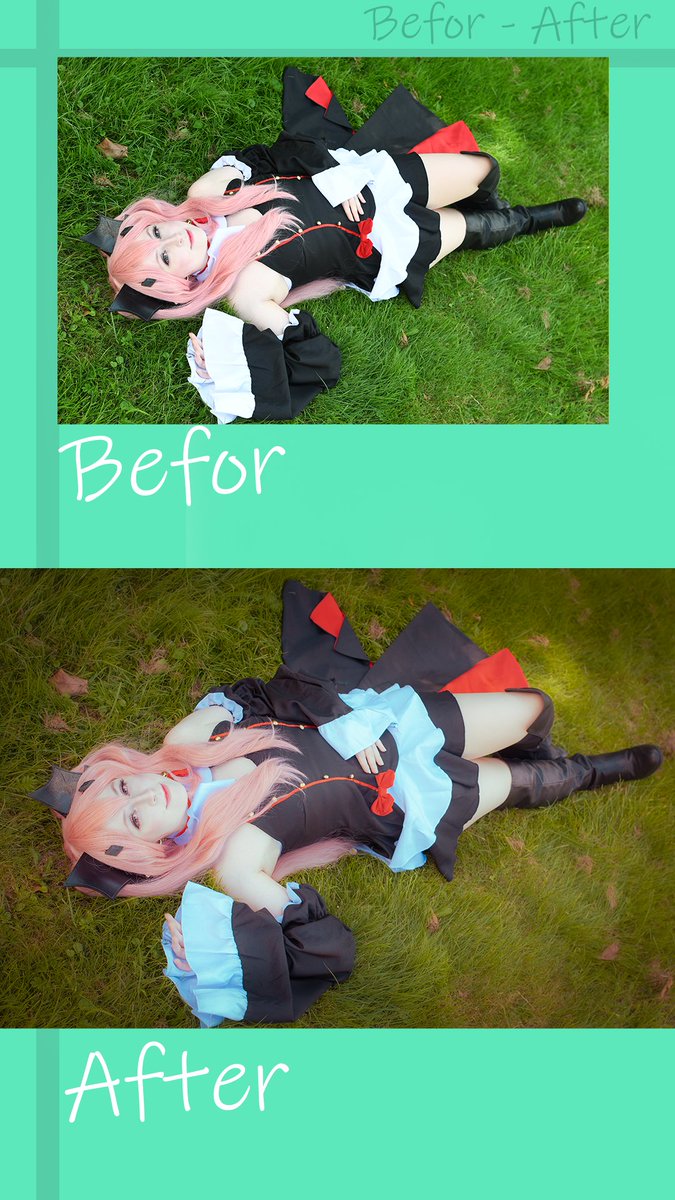 eirikun88's tweet photo. So dann poste ich auch mal hier ein #Befor #After #Cosplay Bild =3 Es ist immer Unterschiedlich, was man alles in einem Bild bearbeitet. Mal ist es weniger mal etwas mehr ^o^ Kommt immer drauf an wie man alles mit der Location schon nutzen konnte <3 https://t.co/JlugH3mpys
