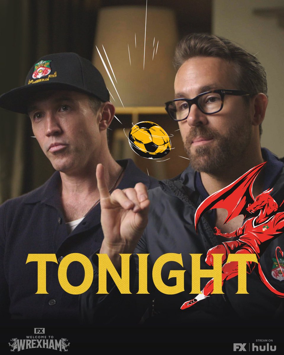 New episodes of Welcome to Wrexham tonight on FX.

🔴⚪️ #WxmAFC | #WrexhamFX